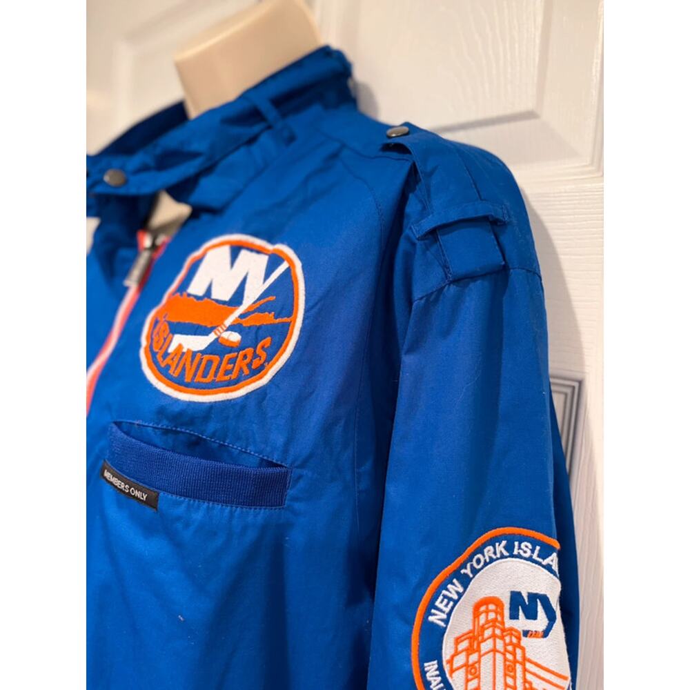 Members Only NY Islanders Jacket XL NHL 2021 Inaugural Season Blue NWT Hockey - Picture 7 of 16